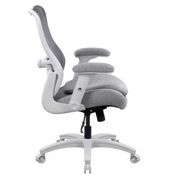 Cozy Series Big & Tall Mesh Back Office Chair with Flip and Height Adjustable Arms, Extra Padded Seat and Adjustable Lumbar support-BT839GRY