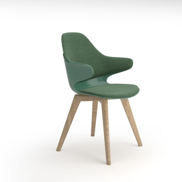 NOLA Contemporary Chair with Wood Legs