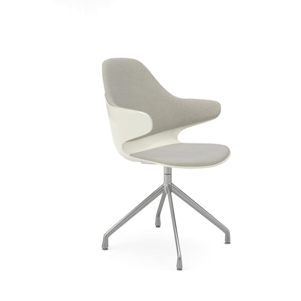 ADORA Contemporary Chair with Brushed Metal Legs