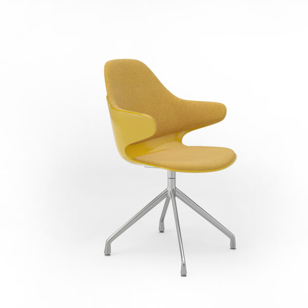 ADORA Contemporary Chair with Brushed Metal Legs