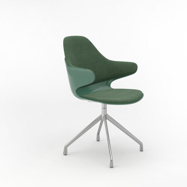 ADORA Contemporary Chair with Brushed Metal Legs