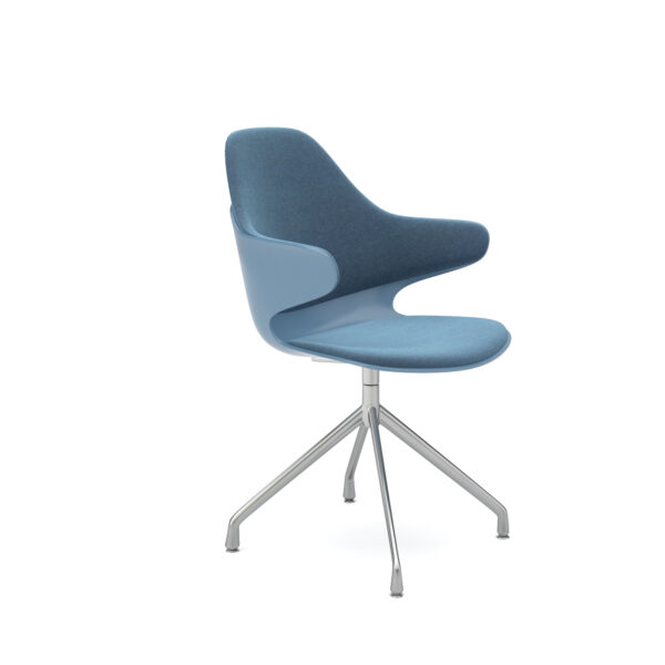 ADORA Contemporary Chair with Brushed Metal Legs