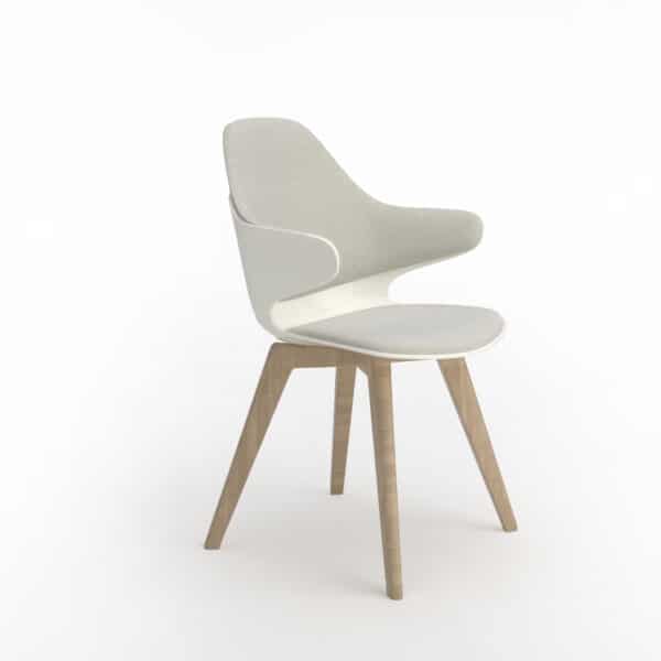 NOLA Contemporary Chair with Wood Legs