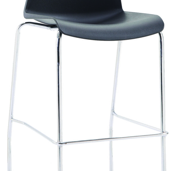 Bella Bar Height Stool with Plastic Shell and Chrome Frame RI1108