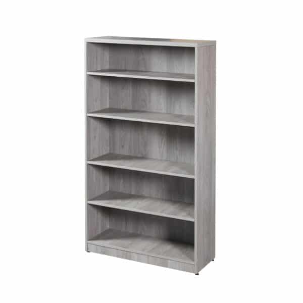 Ultra Laminate Freestanding Bookcase, 36x14x65 with 5 Shelves, Grey Oak OFD156