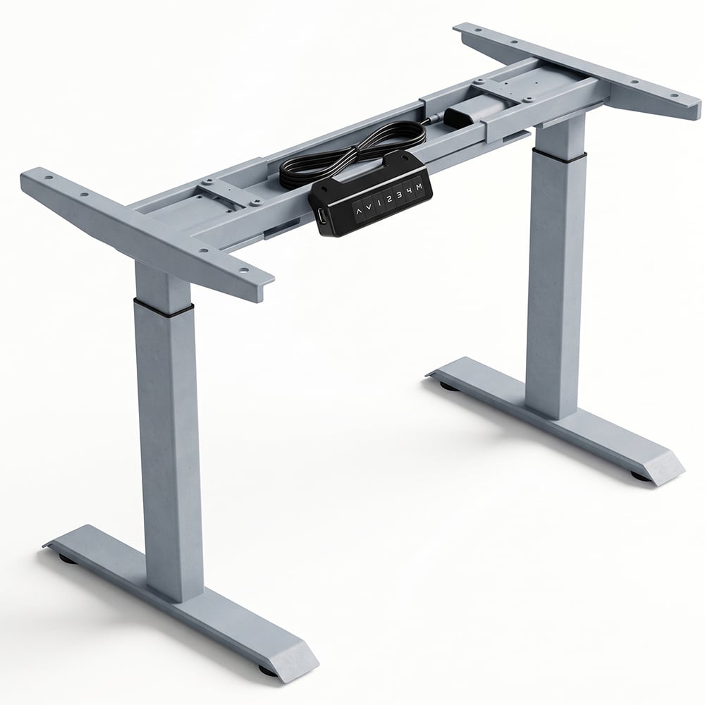 VLI22-BS3 NEW VLI22 Standard 2 Stage Double Motor Rectangle Electric Height Adjustable Desk Frame Only - Image 1